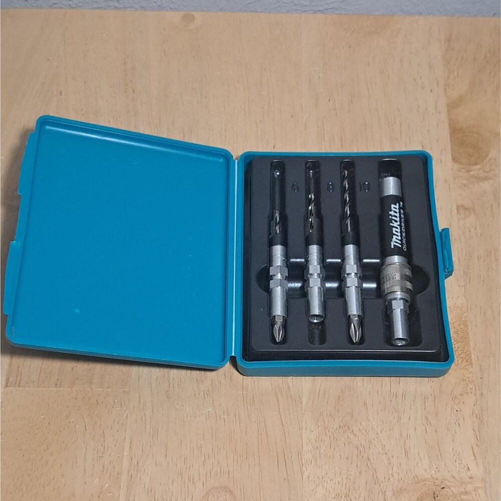 Vintage Makita Quad-Driver Countersink Drill & Driver Set Size 6, 8, 10